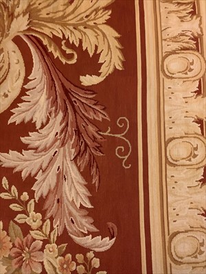 Lot 675 - A large Aubusson needlepoint carpet