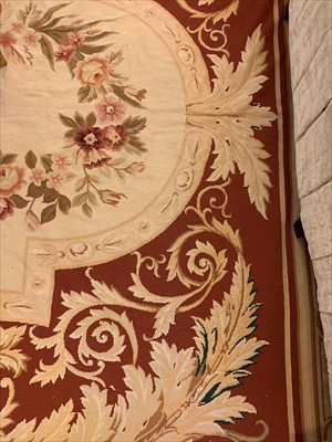Lot 675 - A large Aubusson needlepoint carpet