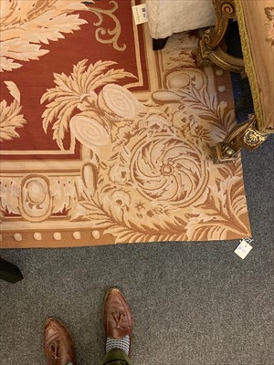Lot 675 - A large Aubusson needlepoint carpet