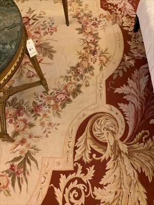 Lot 675 - A large Aubusson needlepoint carpet