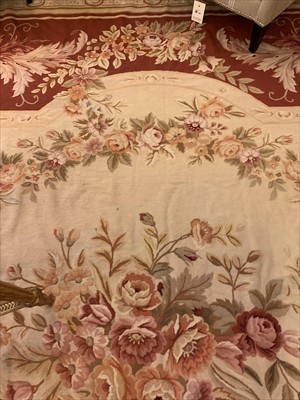 Lot 675 - A large Aubusson needlepoint carpet