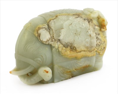 Lot 190 - A Chinese jade carving