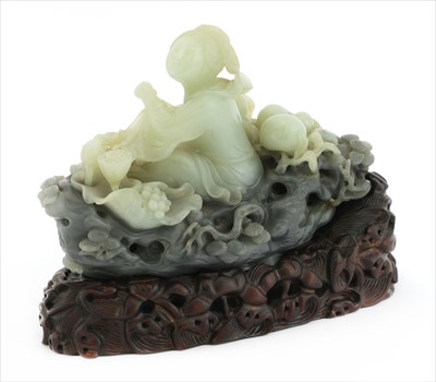 Lot 200 - A Chinese jade carving
