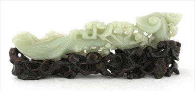 Lot 206 - A Chinese jade carving