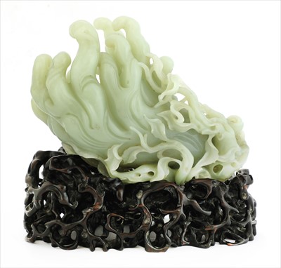 Lot 207 - A Chinese jade carving