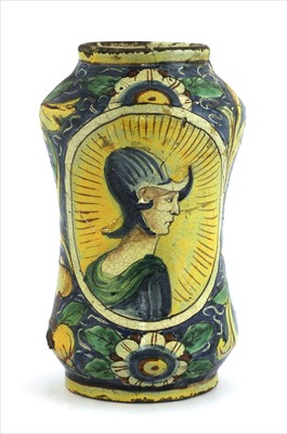 Lot 2 - An Italian majolica albarello jar