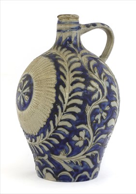 Lot 4 - A German salt-glazed flagon