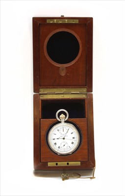 Lot 55 - A sterling silver Mappin & Webb open-faced chronograph pocket watch