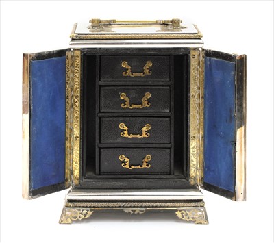Lot 84 - A silver-plated desk box