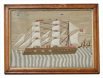 Lot 45 - A wool work picture