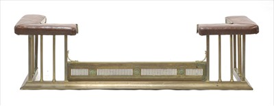 Lot 824 - A brass club fender