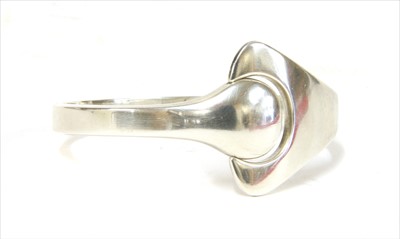 Lot 45 - A sterling silver Georg Jensen puzzle bangle