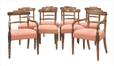 Lot 744 - A set of eight Regency mahogany dining chairs