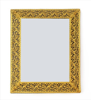 Lot 366 - A cushion shaped easel mirror