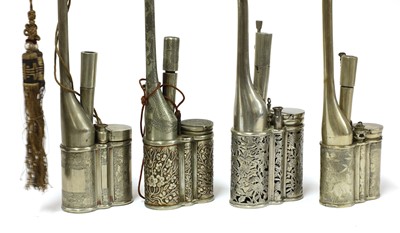 Lot 65 - A collection of four Chinese water pipes