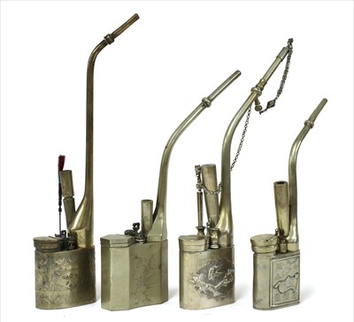 Lot 61 - A collection of four Chinese water pipes
