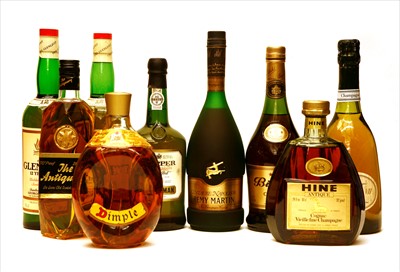 Lot 105 - Assorted: Charles VII, Champagne Canard-Duchêne, one bottle and others, total nine bottles