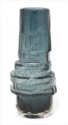 Lot 355 - A Whitefriars indigo hoop vase