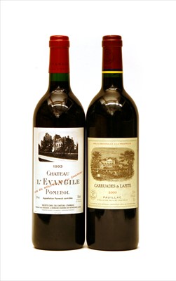Lot 270 - Carruades de Lafite, 2000, one bottle and Chateau L'Evangile, 1993 one bottle