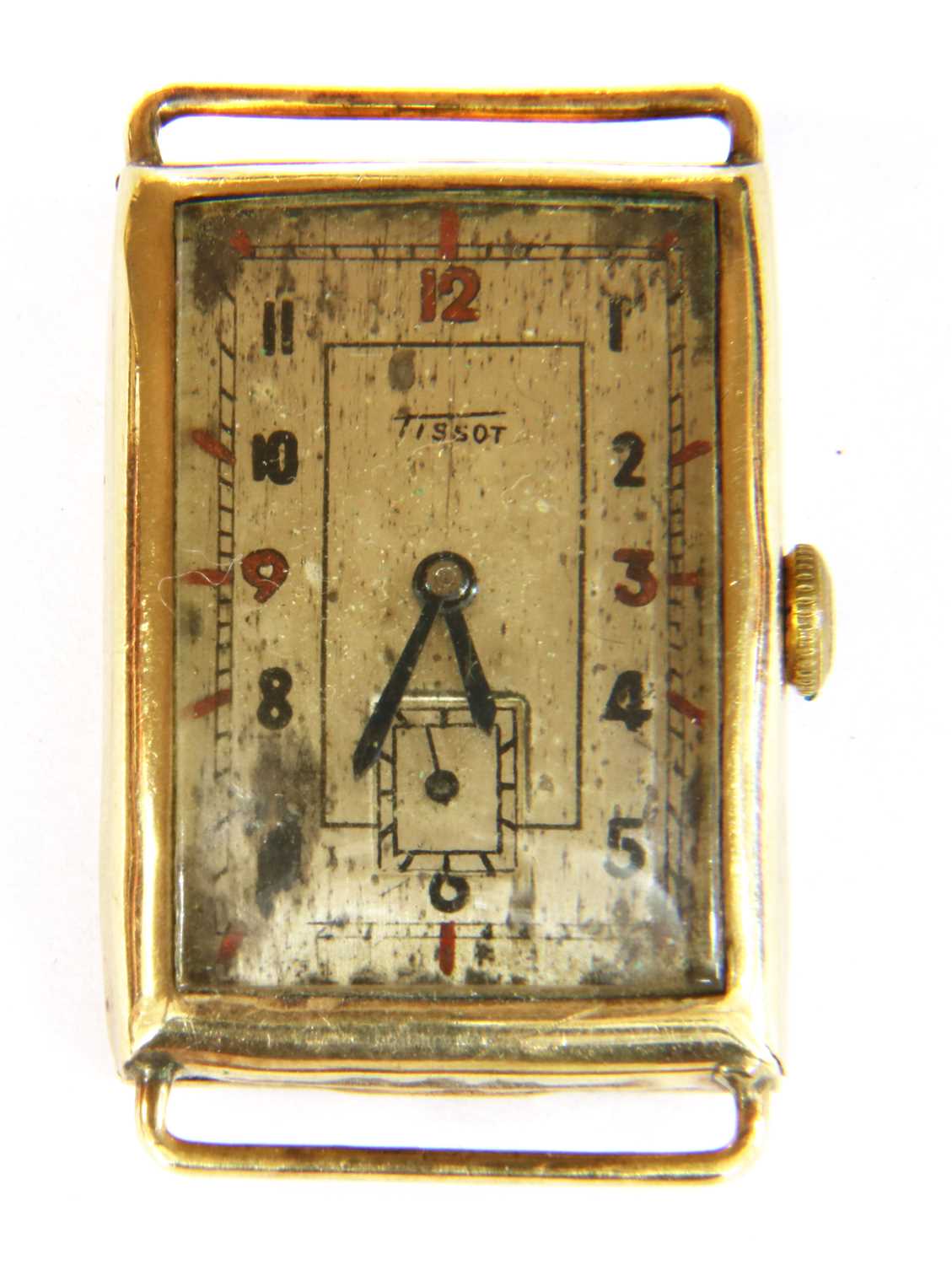 Lot 232 - An Art Deco 9ct gold Tissot mechanical watch