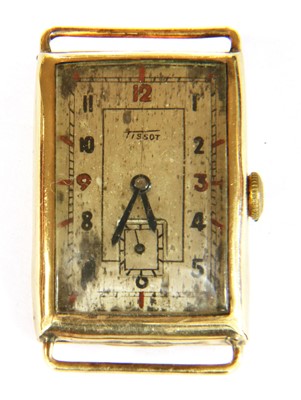 Lot 232 - An Art Deco 9ct gold Tissot mechanical watch