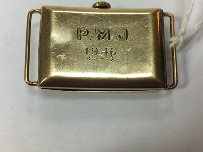 Lot 232 - An Art Deco 9ct gold Tissot mechanical watch