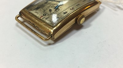 Lot 232 - An Art Deco 9ct gold Tissot mechanical watch