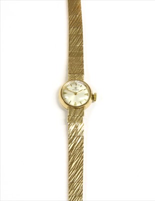 Lot 59 - A ladies' 9ct gold Cyma mechanical bracelet watch