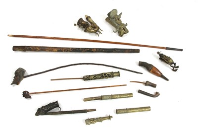 Lot 222 - Four heavy metal cast pipes