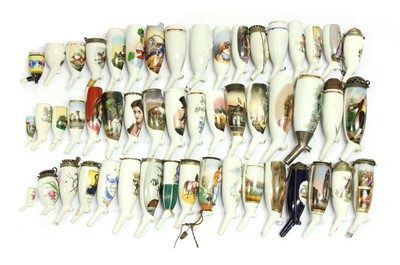 Lot 175 - A collection of German porcelain pipe bowls