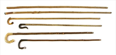 Lot 392 - Six modern walking sticks