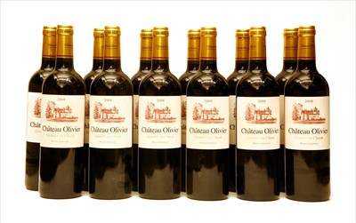 Lot 240 - Château Olivier, Pessac, Cru Classé des Graves, 2008, twelve bottles (owc)