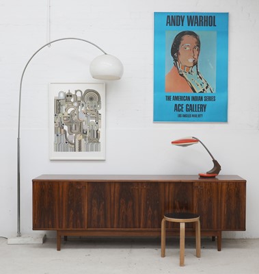 Lot 138 - A chrome 'ARC' lamp
