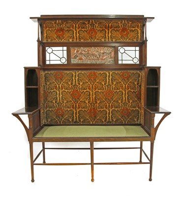 Lot 38 - A Liberty & Co. mahogany settle
