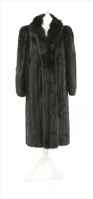 Lot 235 - A full length mink fur coat with fox fur collar