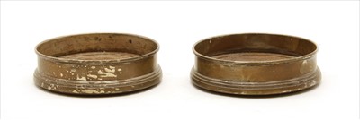 Lot 191 - A pair of silver bottle coasters