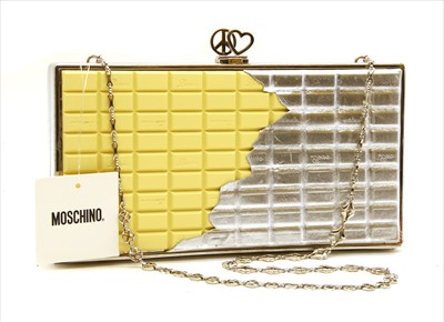 Lot 1024 - A Moschino 'white chocolate' clutch bag