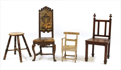 Lot 537 - A Holland and Sons Gothic revival oak chair