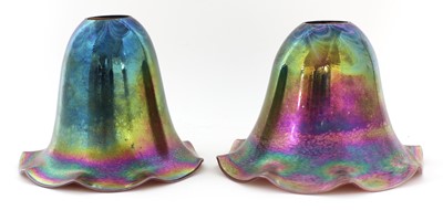 Lot 94 - A composed pair of Art Nouveau-style glass shades