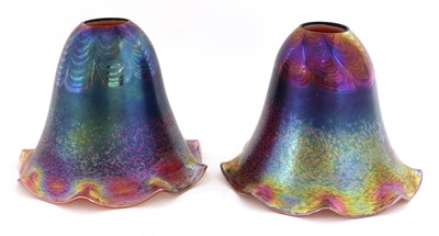 Lot 93 - A composed pair of Art Nouveau-style glass shades