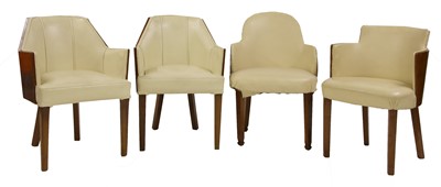 Lot 356 - A pair of Art Deco walnut armchairs