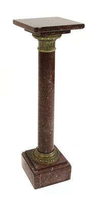 Lot 468 - A rouge marble column