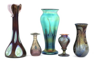 Lot 88 - A collection of Art Nouveau-style glass vases