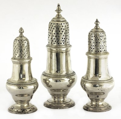 Lot 8 - A George III silver sugar caster