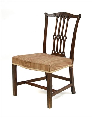 Lot 563 - A Chippendale period mahogany single chair