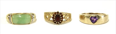 Lot 5 - Three 9ct gold rings
