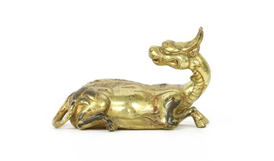 Lot 115 - A Chinese bronze qilin