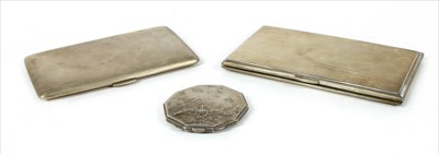 Lot 86 - An RAF silver and enamel powder compact