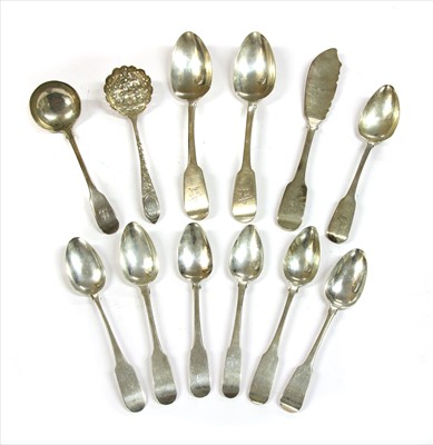 Lot 90 - A quantity of George III and later Irish silver flatware