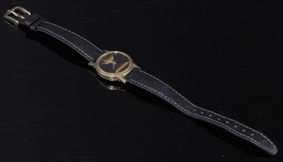 Lot 360 - A ladies' 18ct gold Piaget quartz strap watch